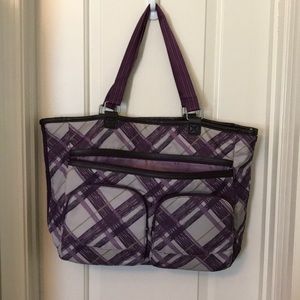 Purple Thirty one Double Take Tote reversible
